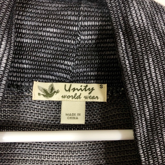UNITY WORLD WEAR OPEN FRONT CARDIGAN - SZ S - Picture 3 of 4